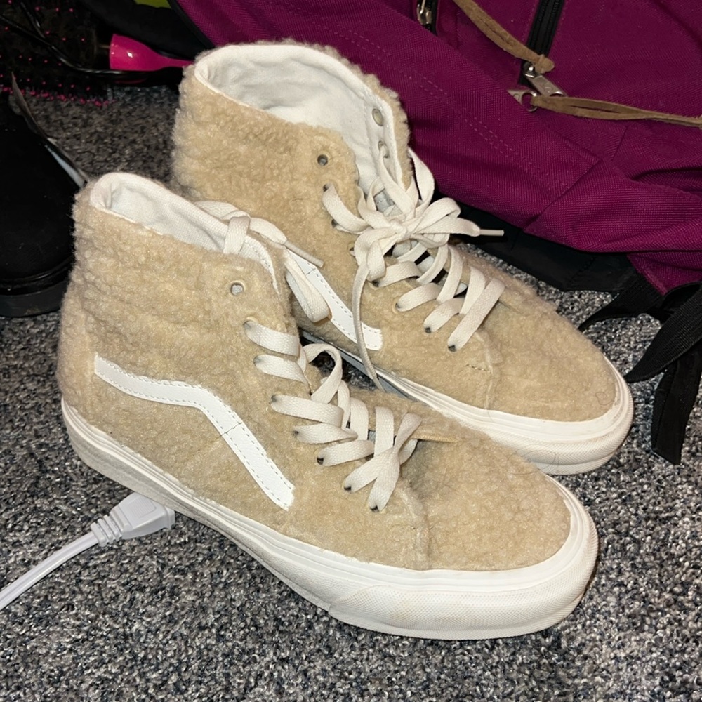Vans fuzzy high tops